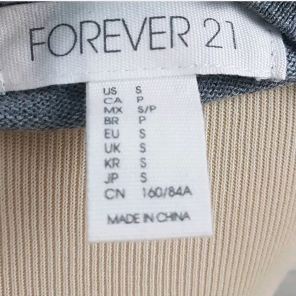 Forever 21 Gray Cardigan Button Down Sz S - Picture 4 of 4